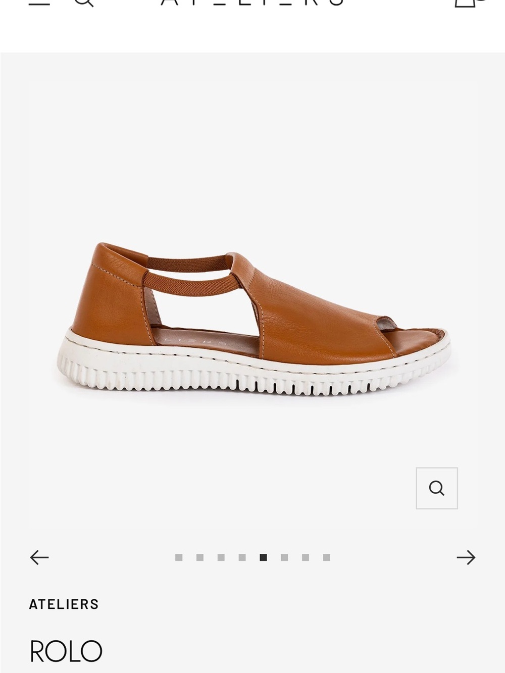 ATELIER Women's Leather Open-Toe Slingback Mules in Tan